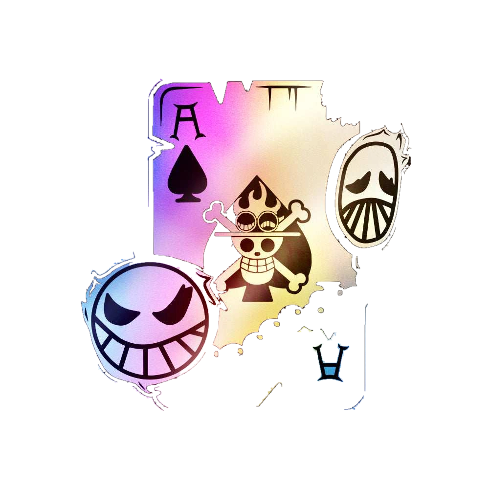 Pirate Ace Card Holographic Stickers